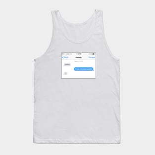 Social Anxiety Text Tank Top